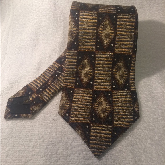 Ermenegildo Zegna Diamond Print Silk Tie - Picture 1 of 3